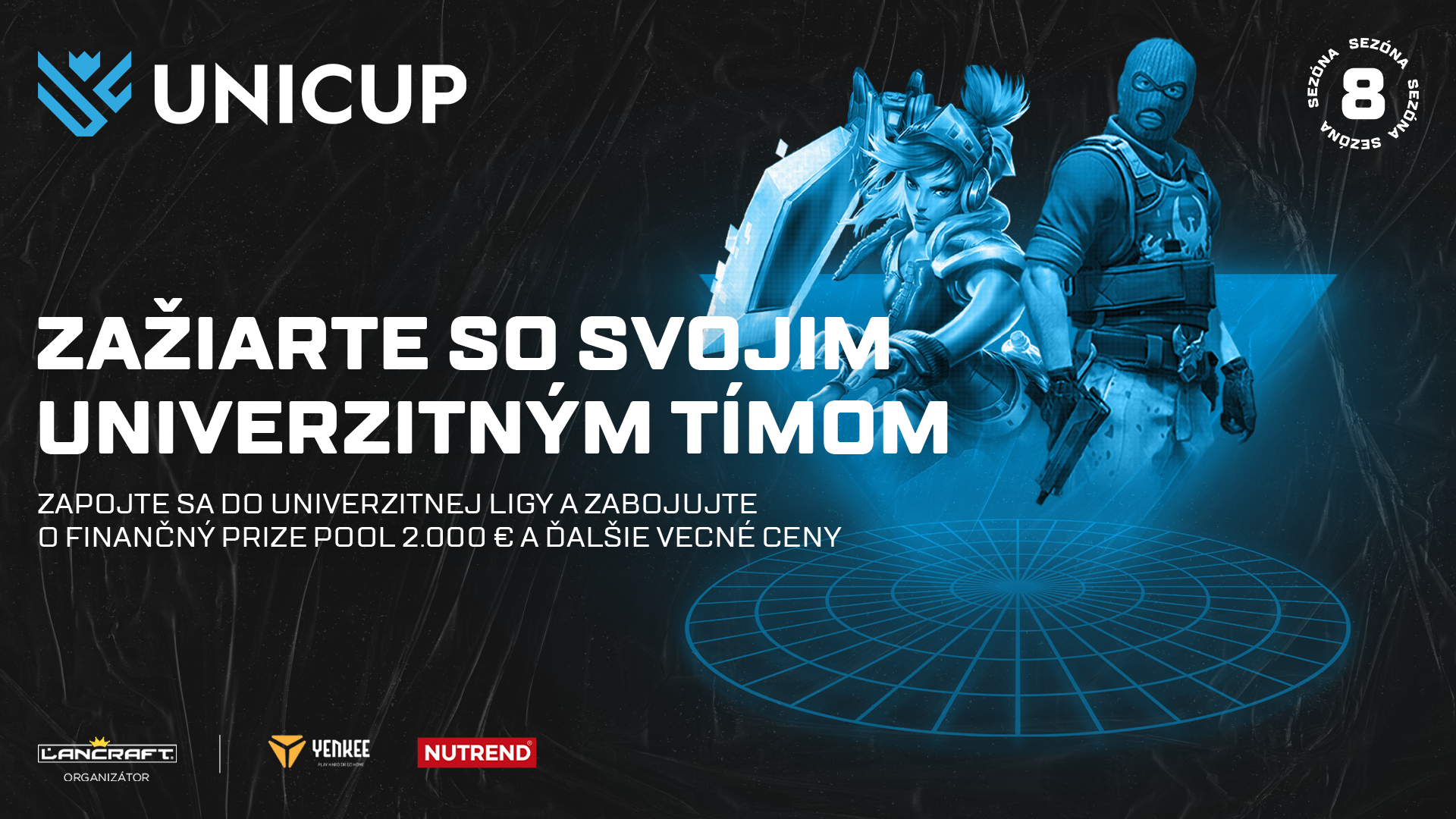 Náhledový obrázek článku Brány ôsmej sezóny UniCupu sa oficiálne otvárajú. Nebude chýbať dvojica titulov, finančný prize pool ani offline finále