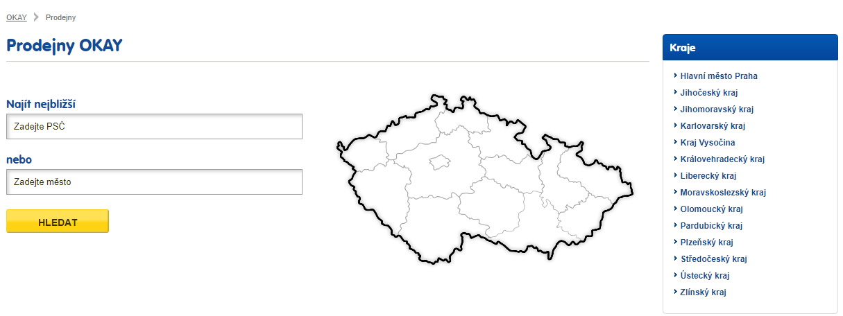 OKAY prodejny OKAY prodejny
